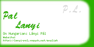 pal lanyi business card